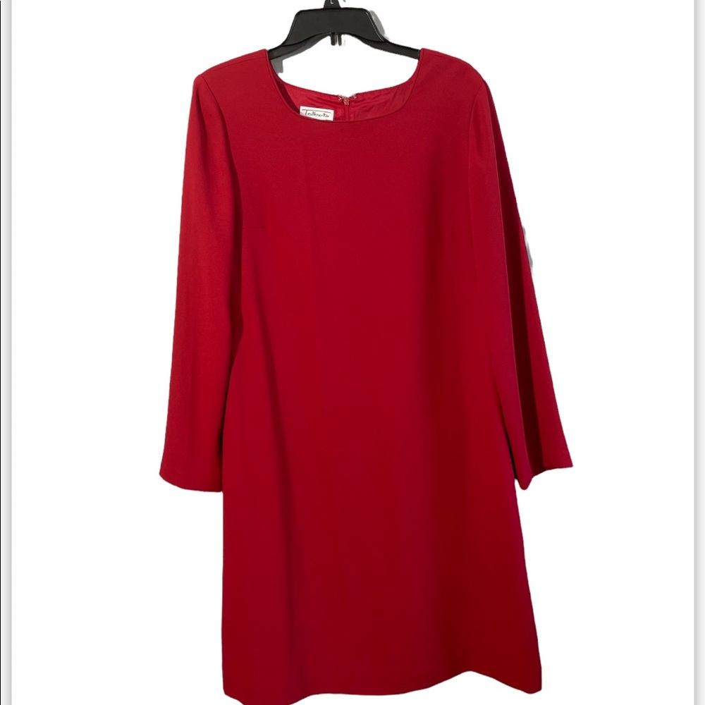 Talbots Long sleeve woman’s red dress size 10